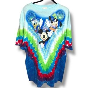 Vintage Walt Disney World Magic Kingdom Tie Dye Graphic Tee